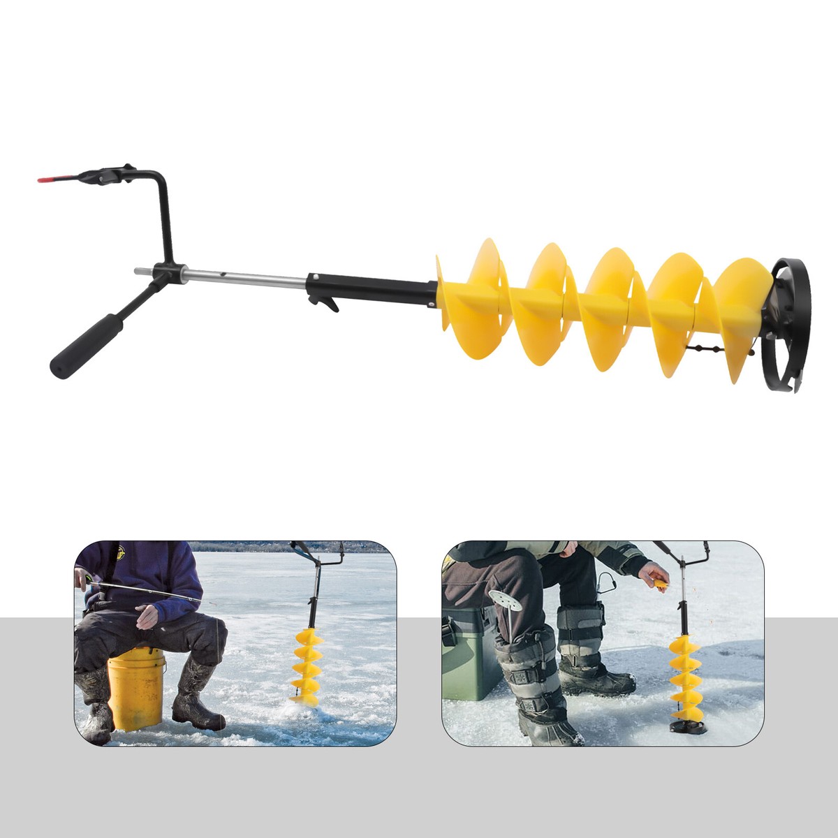 Cordless Drill Ice Auger Rapala Ice Skimmer W/ Ice Chipper D&R