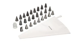 KitchenCraft 28 Pieces Icing Nozzle with Piping bag for decorating Cakes - Picture 1 of 5