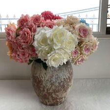 Bouquet Rose 9 pc Artificial Wedding Flowers Party Silk Home Décor Fake Flower
