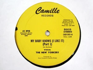 the NEW YORKERS 12" My Baby Knows CAMILLE Near-MINT Funk Soul Disco a8860 - Imagen 1 de 3