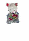 Glass Cat Figurine With Fish in Belly