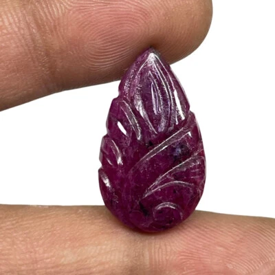 23 Cts Natural Unheated Ruby Moghul Hand Carved Magnificent Red Huge Gemstones - Image 1 of 4