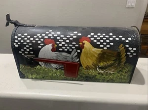 Hand Painted Mailbox Rooster/Chicken - Picture 1 of 11