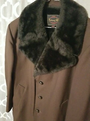 Abrigo Vintage Botany 500 - Estilo Brooks #749 Talla 44 Pequeño Marrón - Forro Negro💖 Foto 1 de 4