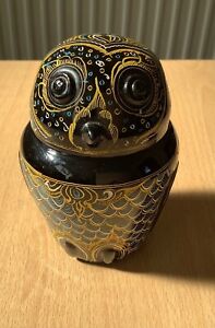 Burmese Lacquerware Handmade Owl Shape Pot