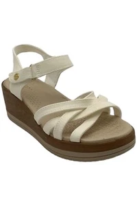 Bzees Rhythm Machine Washable Strappy Wedge Sandal White - Picture 1 of 3
