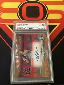 2024 Bowman #BTPA-62 Zac Veen Bowman Scouts’ Top 100 Red Auto  2/5 🔥🔥Rockies - Picture 1 of 4