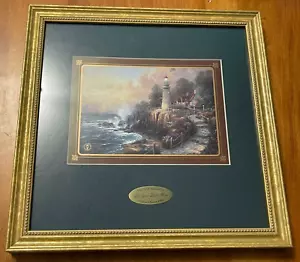 Thomas Kinkade Let Your Light Shine 1998 serie da collezione COA cornice oro 11x11 - Foto 1 di 4