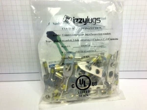 Izzy i1410-14U Lug, #14-10AWG, 2- 1/4" Hole, Univ Space, Long, Inspect - 50 pcs - Picture 1 of 6