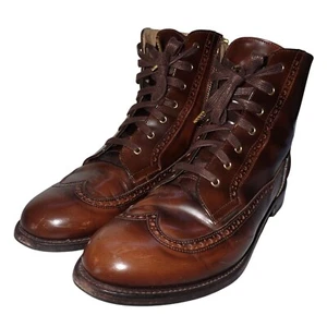 The Office Of Angela Scott Mr. Harrington Boots Bootie Women 42 US 9 Leather Zip - Picture 1 of 15