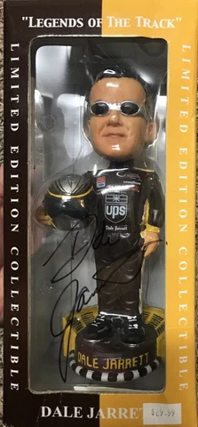 Dale Jarrett Autographed Legends of the Track UPS NASCAR Collectible Bobblehead Cover
