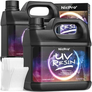 UV Resin Kit 2000g, Large Crystal Clear Cure Epoxy clear - Picture 1 of 6