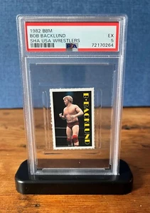 1982 BBM Wrestling Card Bob Backlund SHA USA Wrestlers PSA 5 - Picture 1 of 2
