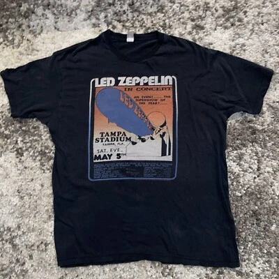 Led Zepplin T-Shirt Black Tampa Stadium In Concert 2006 Short Sleeve SM/MED - Image 1 of 4