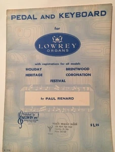 PEDAL AND KEYBOARD for LOWREY ORGANS,by PAUL RENARD 1961 - Picture 1 of 7