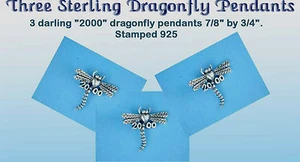 Drei Sterling Silber "2000" LIBELLE Anhänger  - Bild 1 von 1