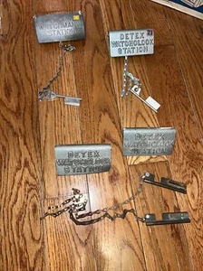 Lot of  4 Vintage Detex Watch Clock Stations With Keys - Picture 1 of 7