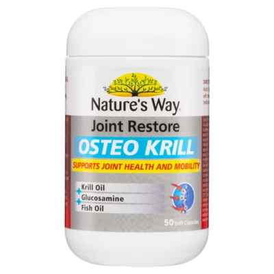 Nature's Way Joint Restore Osteo Krill 50 Soft Capsules Joint Health & Mobility - image 1 of 3
