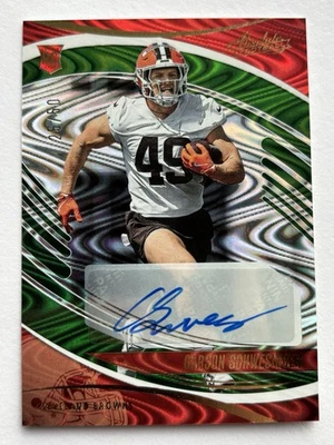 2025 Panini Absolute Carson Schwesinger Green Waves 25/50 #112 Rookie Browns - Image 1 of 2