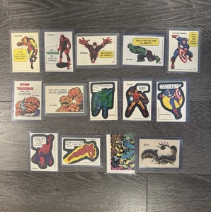 1967 Marvel Super Hero Philadelphia Gum Stickers & 1975 Marvel Topps Sticker Lot - Picture 1 of 13