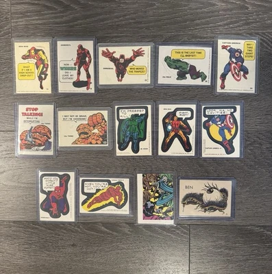 1967 Marvel Super Hero Philadelphia Gum Stickers & 1975 Marvel Topps Sticker Lot - Image 1 of 4