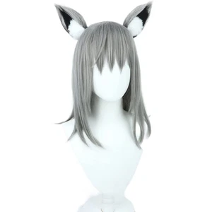 Laobao Cosplay Perücke Shiroko Sand Wolf mit Ohren, grau, hitzebeständig, Verkleidung _ - Bild 1 von 6