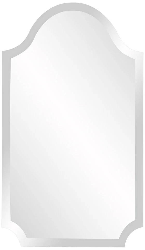 Howard Elliott Frameless Scalloped 16"x27" Wall Mirror - Image 1 of 1