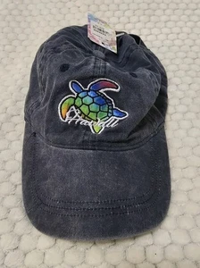 Free Style Kid's Hawaii Hat With Colorful Turtle Adjustable Hat Blue NWT - Picture 1 of 7