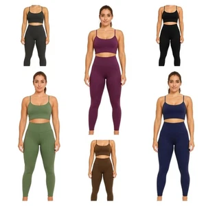 Mujeres Damas Cintura Alta Yoga Pantalones Leggings con Bolsillo Secreto - Imagen 1 de 13
