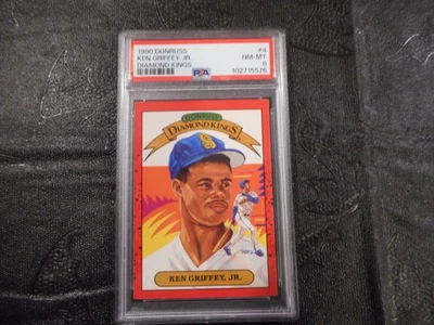 1990 Donruss Diamond Kings Ken Griffey Jr #4 PSA 8 NM-MT 576 - Image 1 of 2