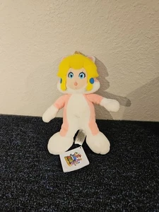 NUOVO Super Mario 3D World Cat Peach 9" peluche di peluche 2014 San-Ei Little Buddy - Foto 1 di 4