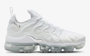 Nike Air VaporMax Plus White Metallic Silver Chrome Women's Size 10 - FQ8895-100 - Picture 1 of 7