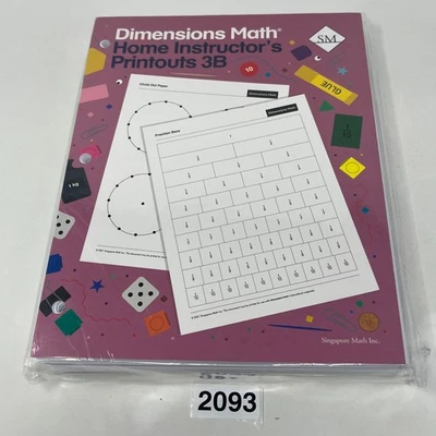Размеры математики дома инструктор руководство и распечатки 3B Сингапур математика новый запечатанный - Изображение 1 из 4