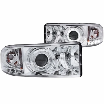 Faros proyectores ANZO para Dodge Ram 2500/3500 1994-2002 con cromo halo Foto 1 de 4