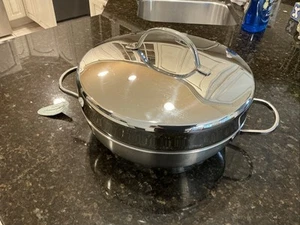 Demeyere Resto 4-pc Stainless Steel Stovetop Smoker Steamer Saute Set - Picture 1 of 11