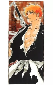 Ichigo Kurosaki Character Large Towel "WJ 50th Anniversary BLEACH" - Picture 1 of 1