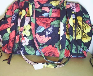 Borsa da viaggio Vera Bradley GRANDE DELUXE DUFFEL BAG rosa avana trapuntata floreale - Foto 1 di 9
