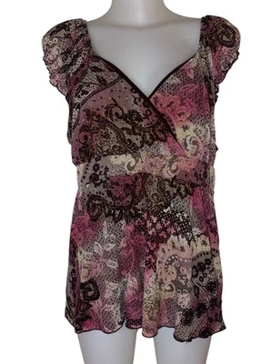 Top Babydoll Etéreo Gitano Grunge Coqueta Cottagecore Y2K Años 90 para Mujer Talla 18/20 Foto 1 de 4