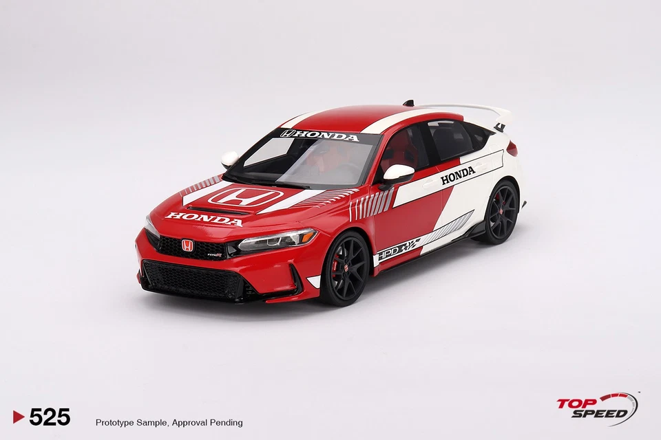 MINI-GT TS0525 HONDA - CIVIC TYPE-R 2023 - WHITE RED - 1/18