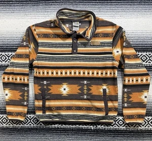 Cinch Aztec Fleece Pullover Boys XL (14) 1/4 Button Up Snap Southwestern Pocket - Picture 1 of 10
