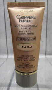 NEW L'Oreal Cashmere Perfect Soft PowderCreme Makeup NUDE BEIGE #405 - 1.0 FL OZ - Picture 1 of 2