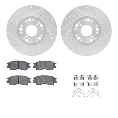 For Lexus LS400 91-92 Drilled & Slotted Front Brake Kit w Semi-Metalic Pads - Изображение 1 из 3