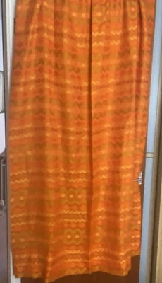 Paar Vintage Vorhänge 60er Jahre Orange - Bild 1 von 4