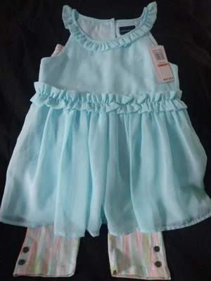 Juego de 2 piezas Calvin Klein azul agua talla 6X Foto 1 de 4