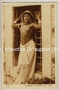 LEHNERT & LANDROCK #2519 BEDOUIN GIRL * Vintage 1910s Ethnic Nude PC - Picture 1 of 1