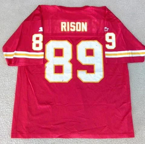 ANDRE RISON Jersey Kansas City Chiefs #89 SZ52 Red Cover