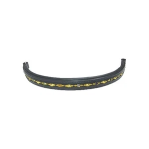New Designer Multi Colour Crystal Browband English Leather Black Full (1518) - Picture 1 of 3