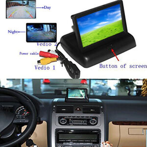 HD 4.3" TFT LCD Display Screen Foldable Car Reverse System Kit Monitor Modified