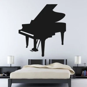 Pegatina de arte de pared para instrumento musical para piano de cola (AS10153) - Imagen 1 de 2