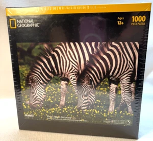 NEW! SEALED! NATIONAL GEOGRAPHIC 1000 Piece Jigsaw Puzzle-ZEBRAS - Picture 1 of 2